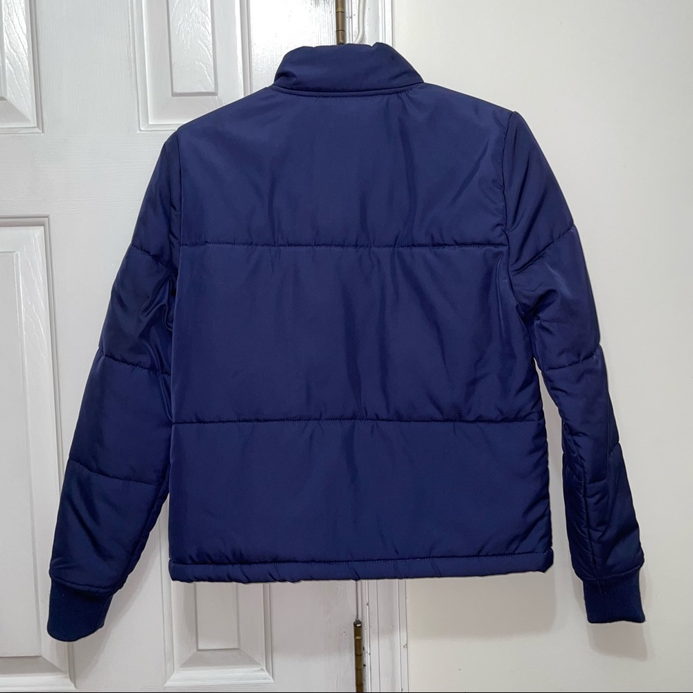 Kendall and Kylie zip up puffer jacket coat navy blue XS - Picture 11 of 13